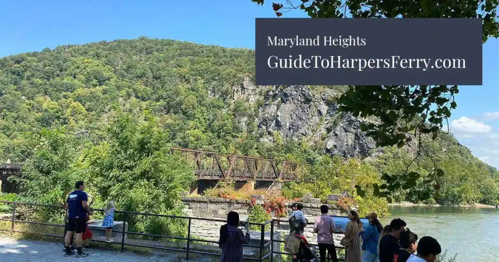 View from The Point in Harpers Ferry to Maryland Heights.