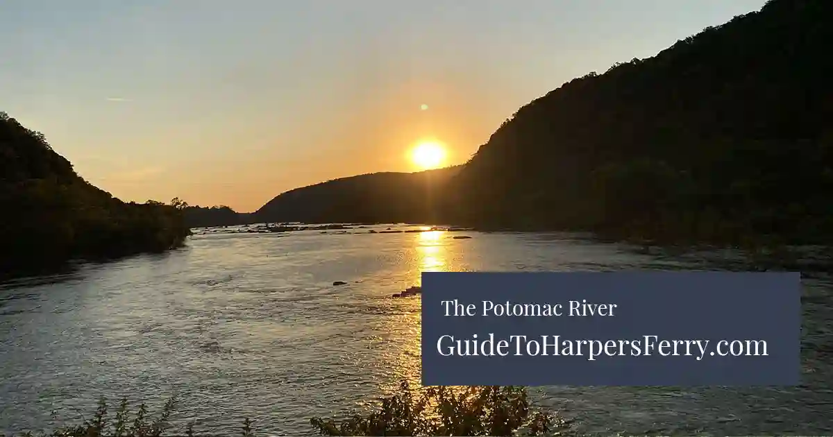 The confluence of the Shenandoah and Potomac Rivers in Harpers Ferry.