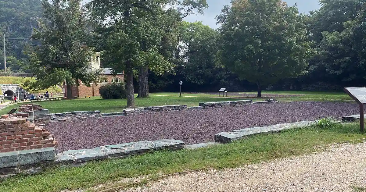 Site and ruins of the U.S. Arsenal in Harpers Ferry and John Brown's Raid.