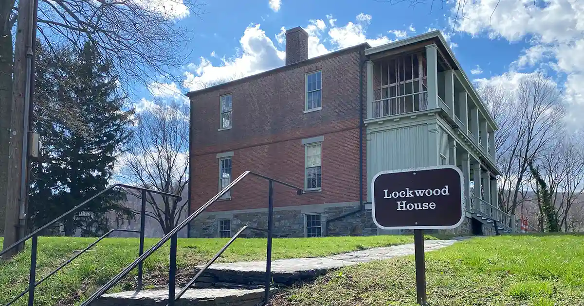 Lockwood House, an historical exhibit in Harpers Ferry. Its location offered a commanding view of the surrounding region, making it a key military site during the war.