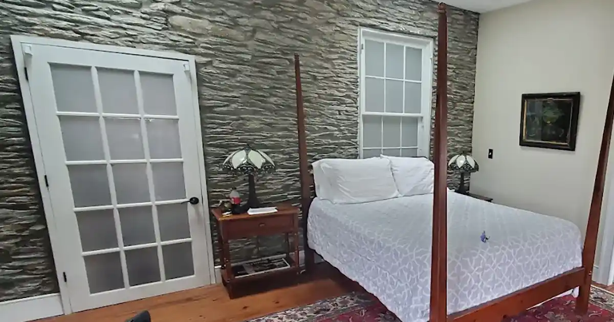 Interior guest room at the historic bed and breakfast in Harpers Ferry