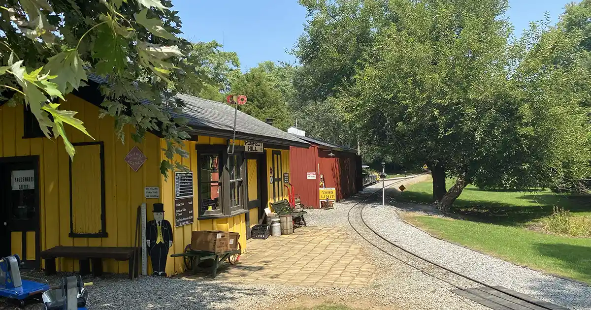 Train station at Harpers Ferry Toy Train Museum and Joy Line Railroad