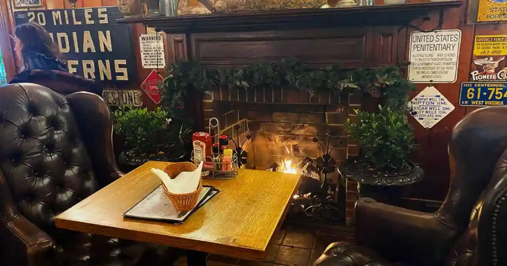 Interior dining space at Rabbit Hole, a restaurant in Harpers Ferry