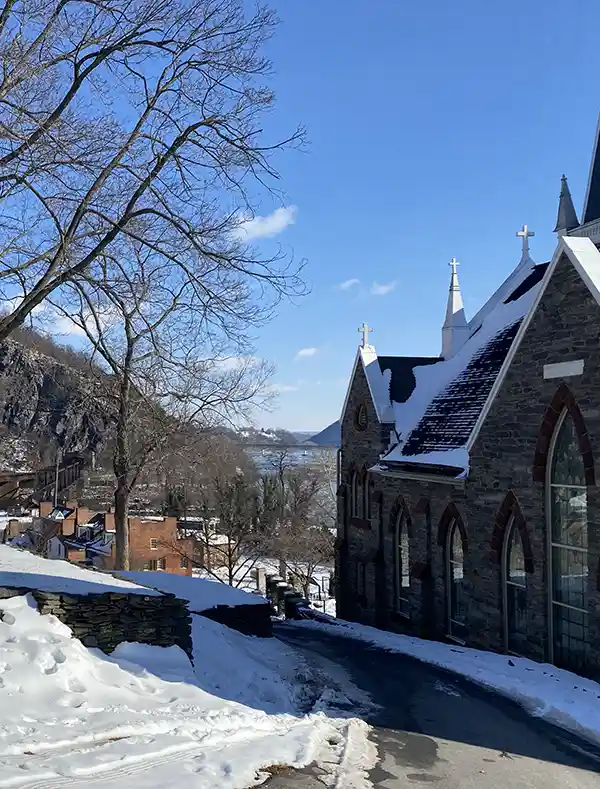 Winter view along St. Peter's Church
