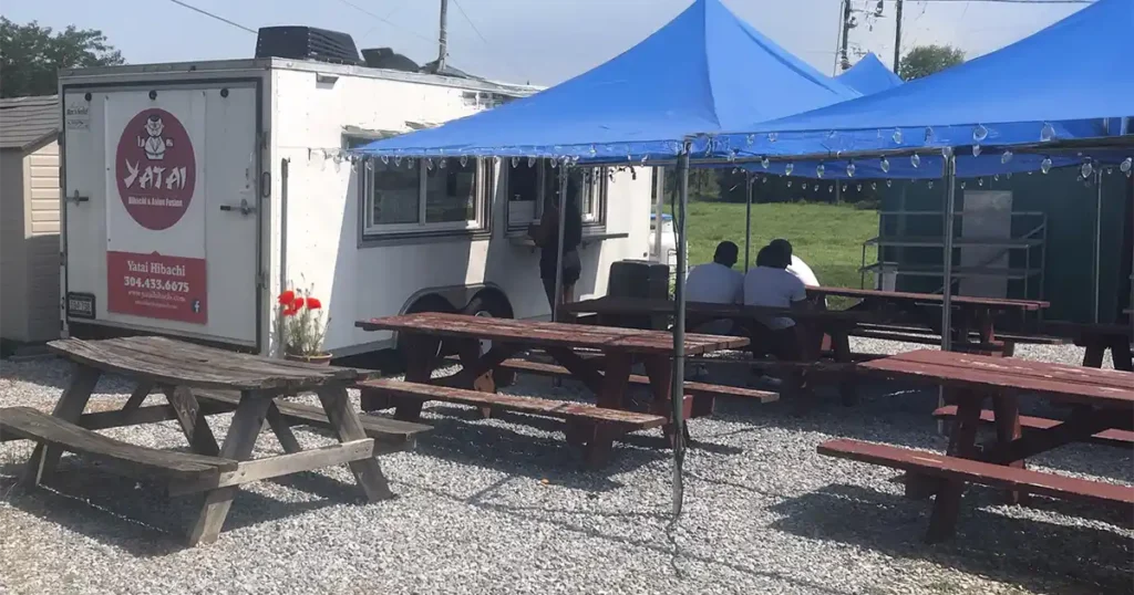 Exterior of Yatai Hibachi Food Trailer, a hibachi food trailer in Harpers Ferry with outdoor dining