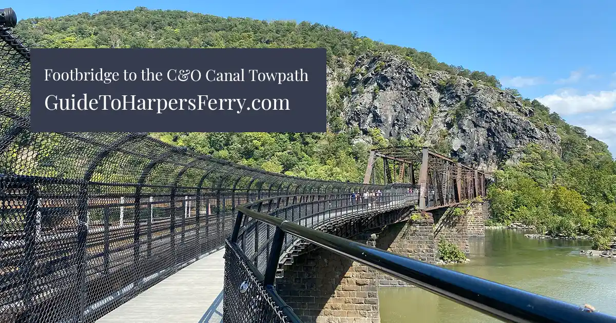 Footbridge to the C&O Canal Towpath Harpers Ferry