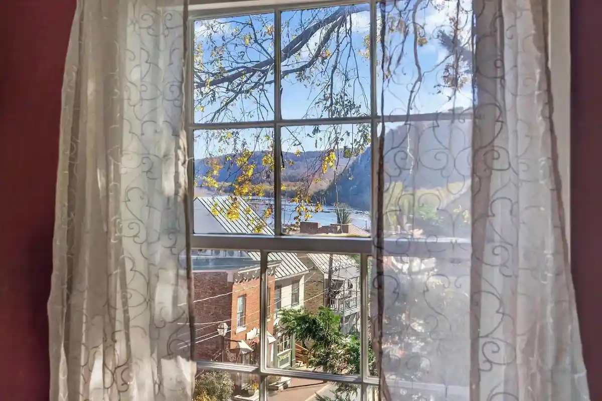 High Street Historic Retreat Vacation Rental | View of rivers from the window